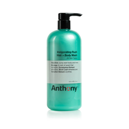 Anthony Revigorant Rush Nettoyant pour cheveux et corps 32 Oz / 946 Ml