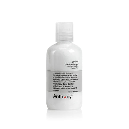 Nettoyant pour le visage glycolique Anthony 3,4 Fl Oz/ 100 ml