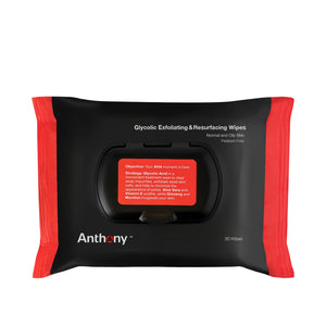 Anthony Lingettes Exfoliantes &amp; Resurfaçantes Glycolique 30 Lingettes