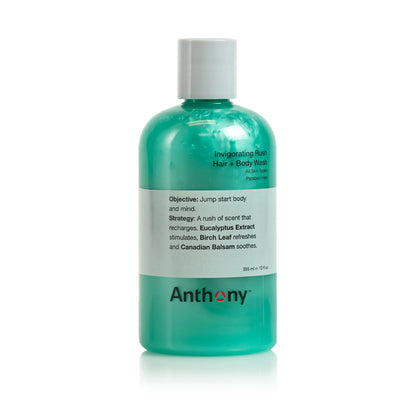 Anthony Revigorating Rush Nettoyant pour cheveux et corps 12 Oz / 355 Ml