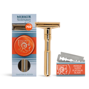 Merkur Futur Gold Adjustable Double Edge Safety Razor Safety Razor With Snap Closure