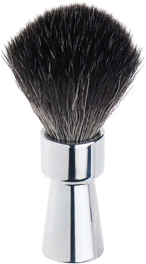 MERKUR Shaving Brush 1100 with Vegan Synthetic Hair in Bright Chrome