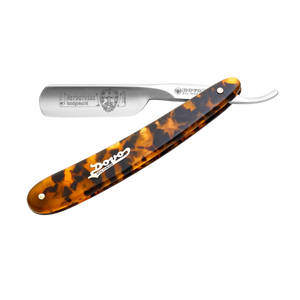 DV-80356, Dovo Straight Razor Barbarossa, 5/8", carbon, 1/1 full hollow, Round head