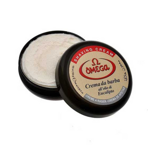 Crème à raser Omega Eucalyptus dans un bol (150 ml/5,2 oz)