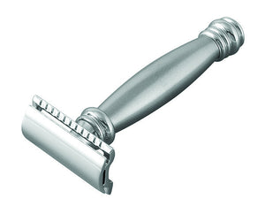 Merkur 43M Double Edge Safety Razor, Straight Cut, Extra Long Stainless Steel Handle, Double Edge Safety Razors