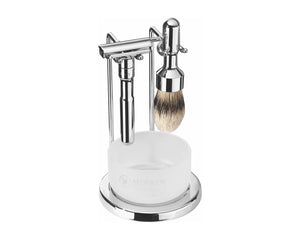 Merkur 4751 – Support pour futur rasoir et brosse, finition chrome brillant