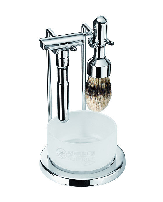 Merkur Futur 4pc Double Edge Safety Razor Shaving Set, Polished, Gift Sets & Kits