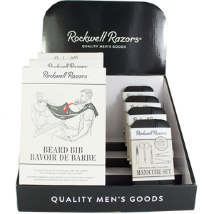 Rockwell Razors Beard Bib and Manicure set Display Bundle