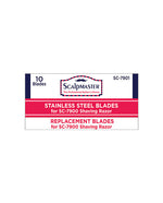 Scalpmaster Replacement Blades 10 blades/Box. (For use with SC-7900), Razor Blades