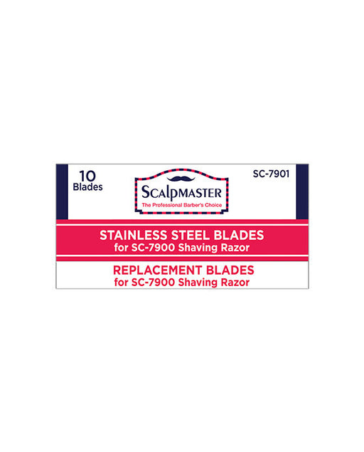Scalpmaster Replacement Blades 10 blades/Box. (For use with SC-7900), Razor Blades