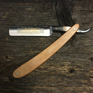 Dovo "Black Star" Straight Razor, Brown Pakkawood Handle, 5/8"